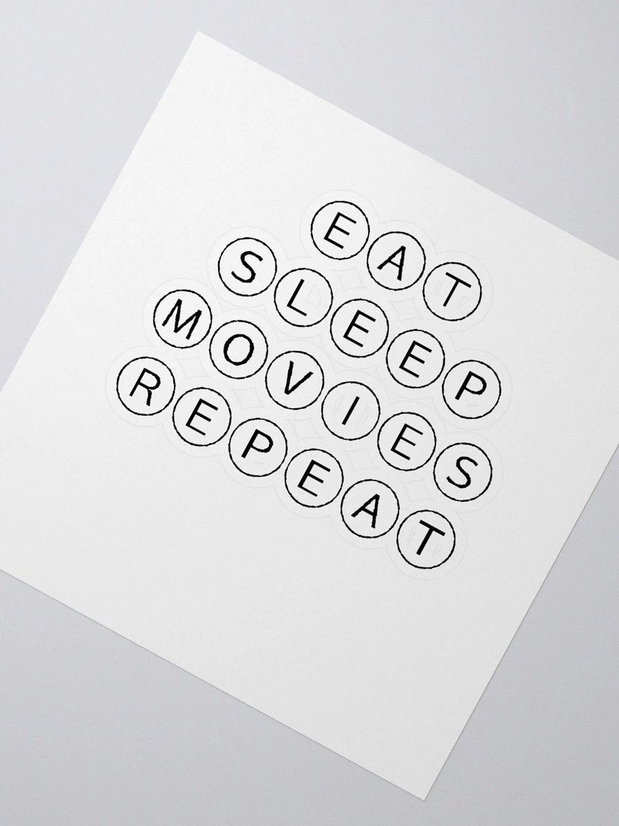 Eat Sleep Movies Repeat Sticker - Black product image (2)