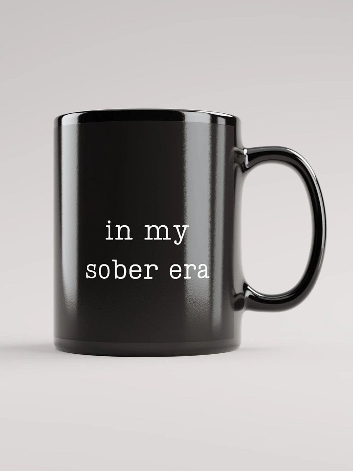 In My Sober Era Typewriter Black Mug product image (1)