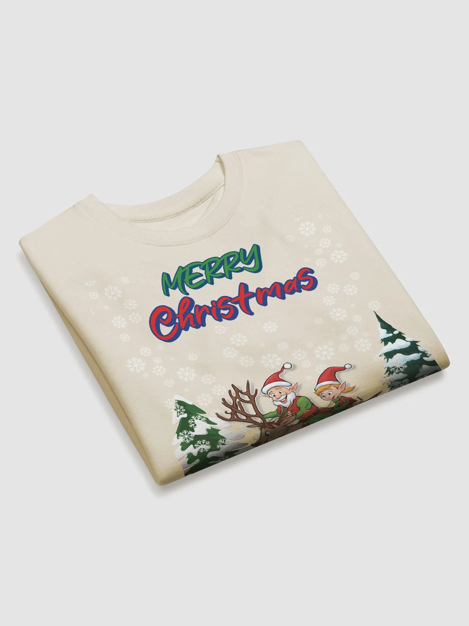 Santa Elves Riding A Reindeer Sweatshirt product image (20)