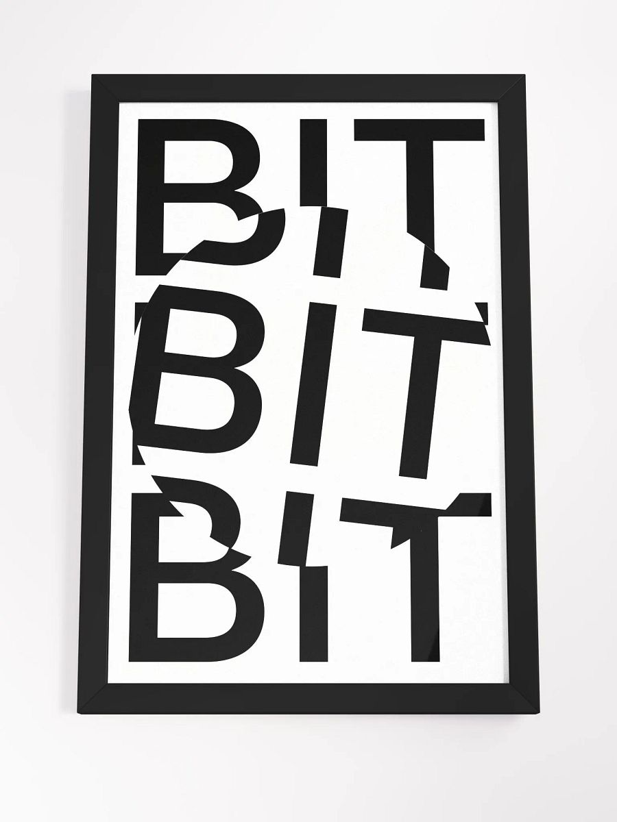 BIT COIN POSTER (WHITE) [framed] product image (8)