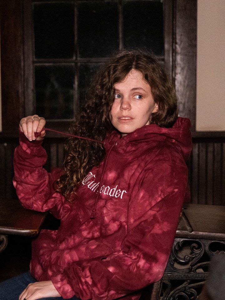 Cult Leader Embroidered Tie Dye Hoodie product image (1)
