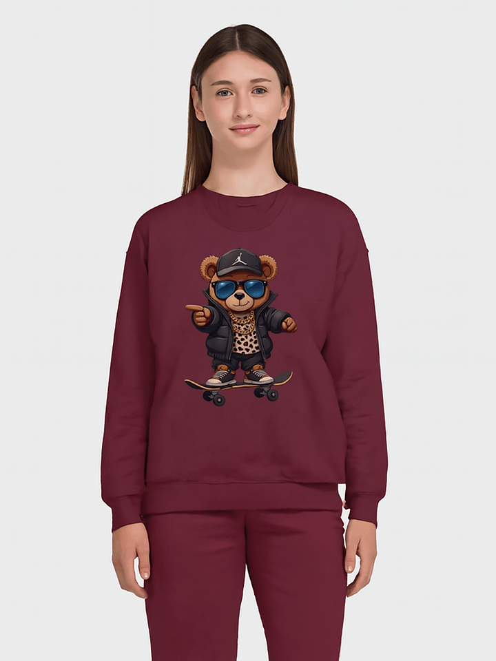 Trendy Bear Skateboard Crewneck Sweatshirt product image (1)