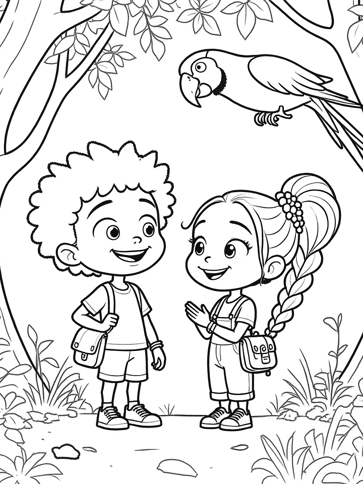 The Talking Parrot Colouring Pages product image (2)
