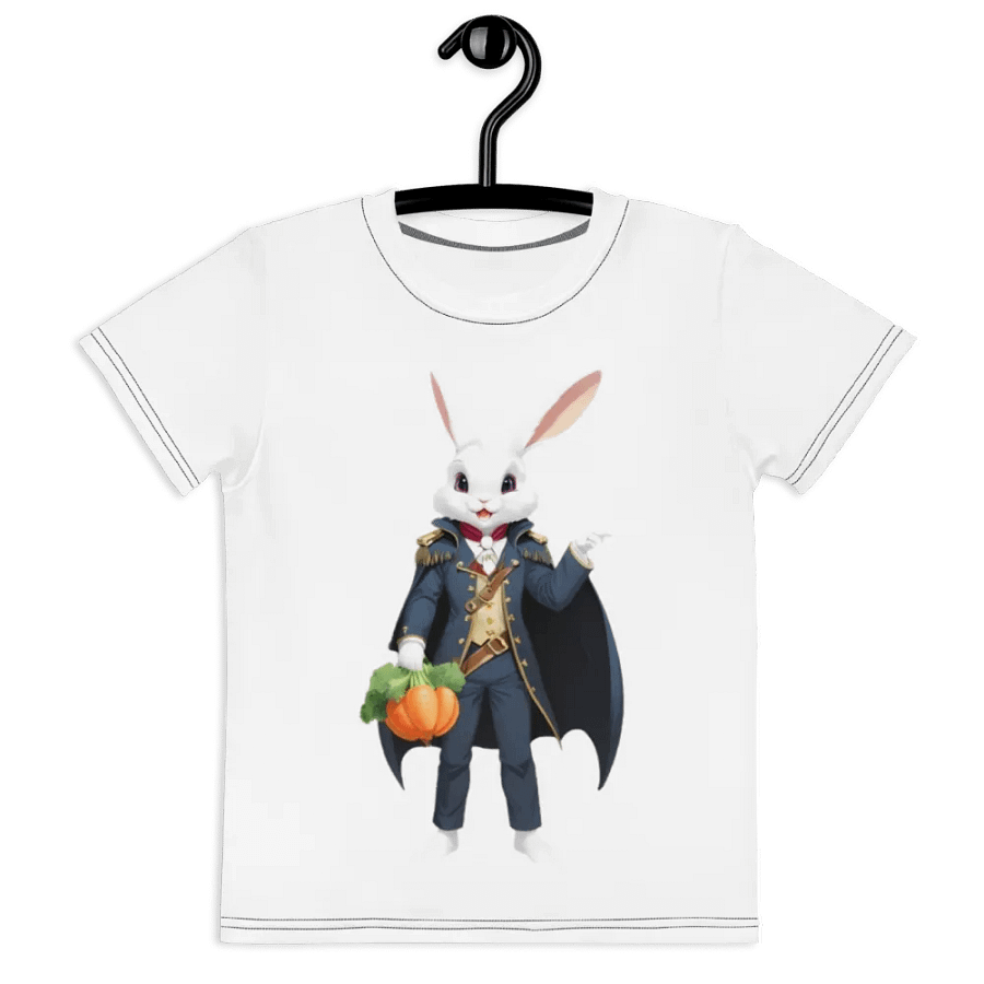 Whimsical Rabbit's Formal Affair Kids T-Shirt product image (2)