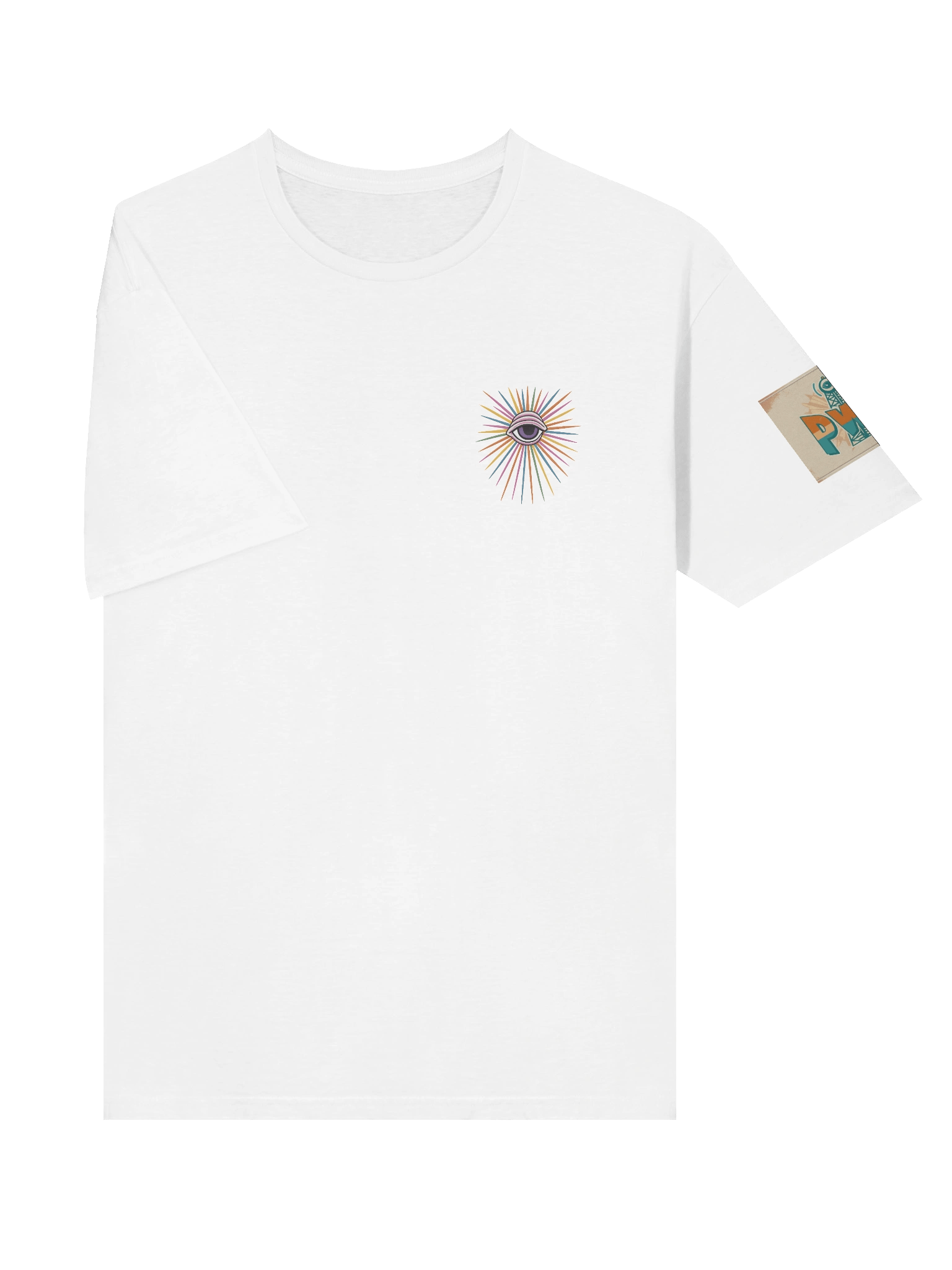 Unisex PWR Radiating Eye/Radio Tower White T-shirt product image (5)
