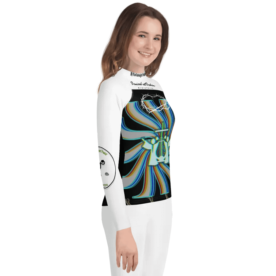 (Black in the back Fabric) Bigger Kids Rash Guard product image (6)