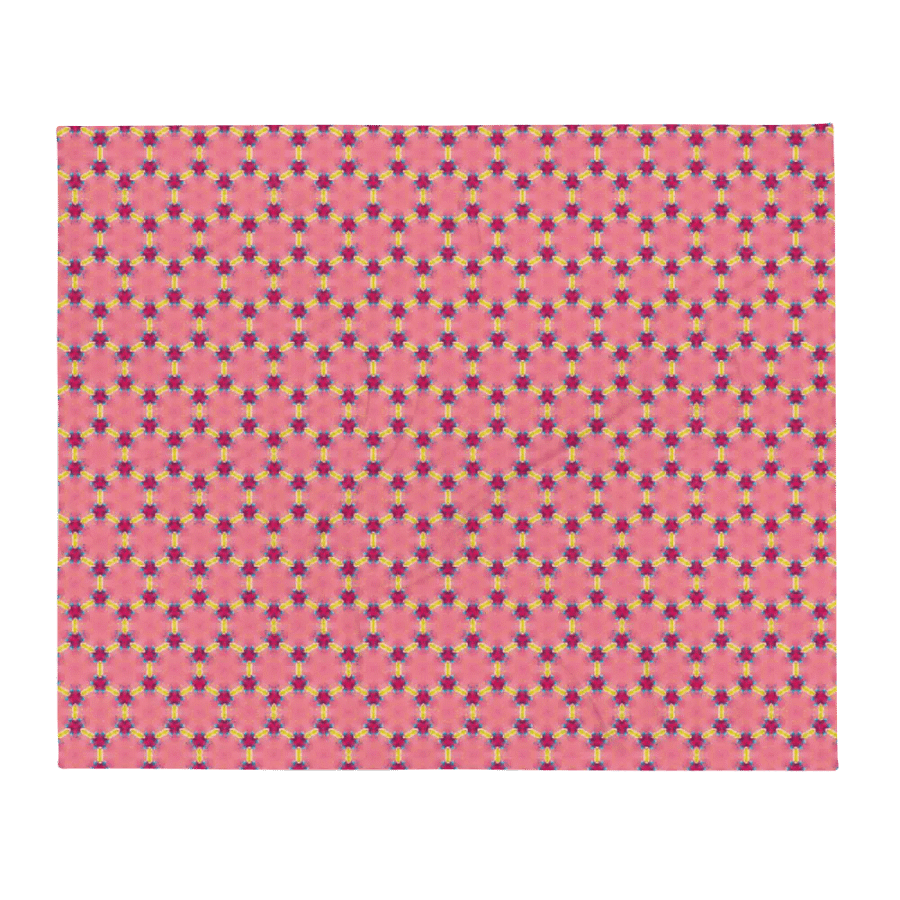 Pink Honeycomb Seamless Pattern Throw Blanket product image (3)