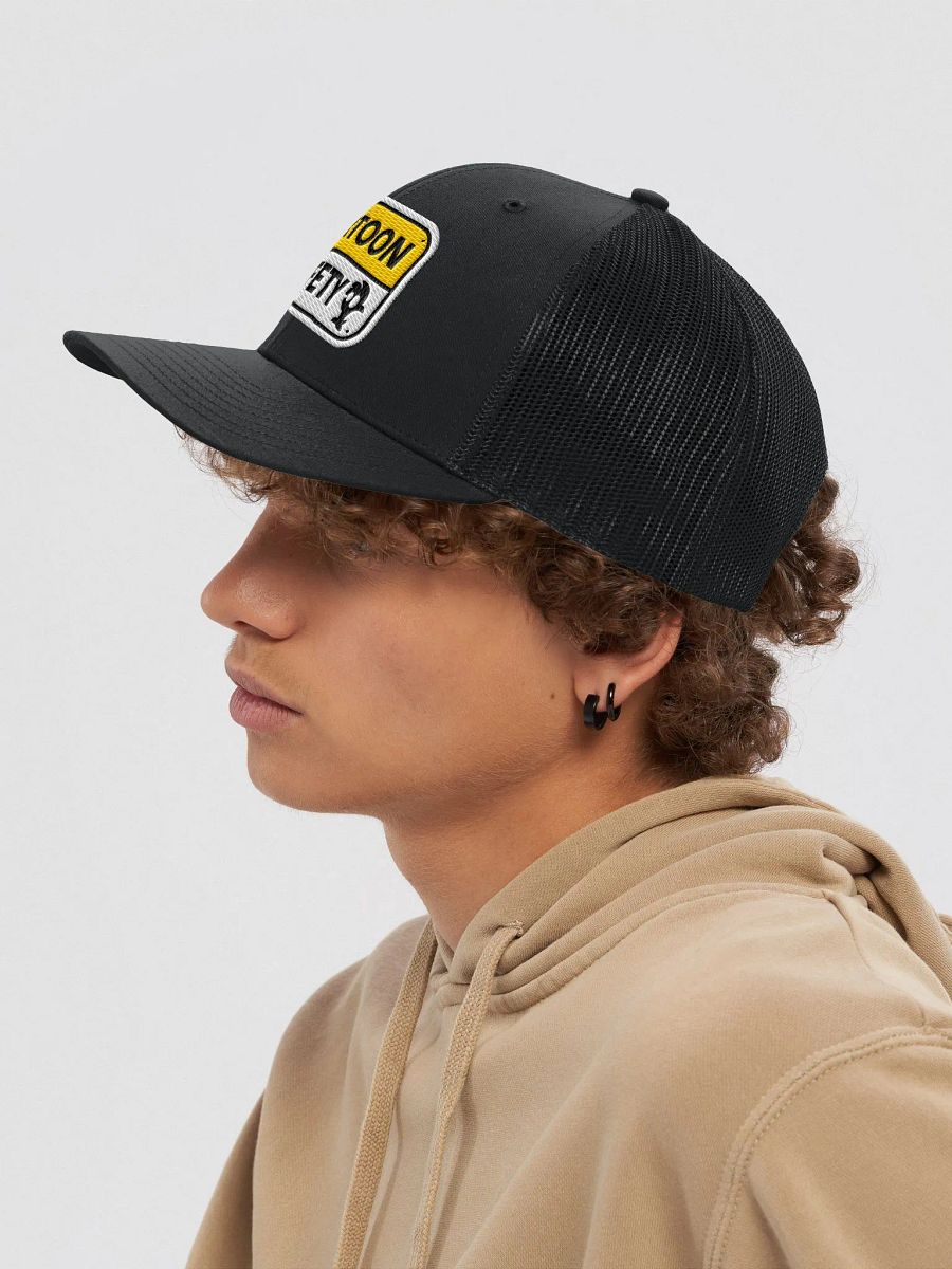 Cartoon Safety Logo Trucker Hat product image (16)