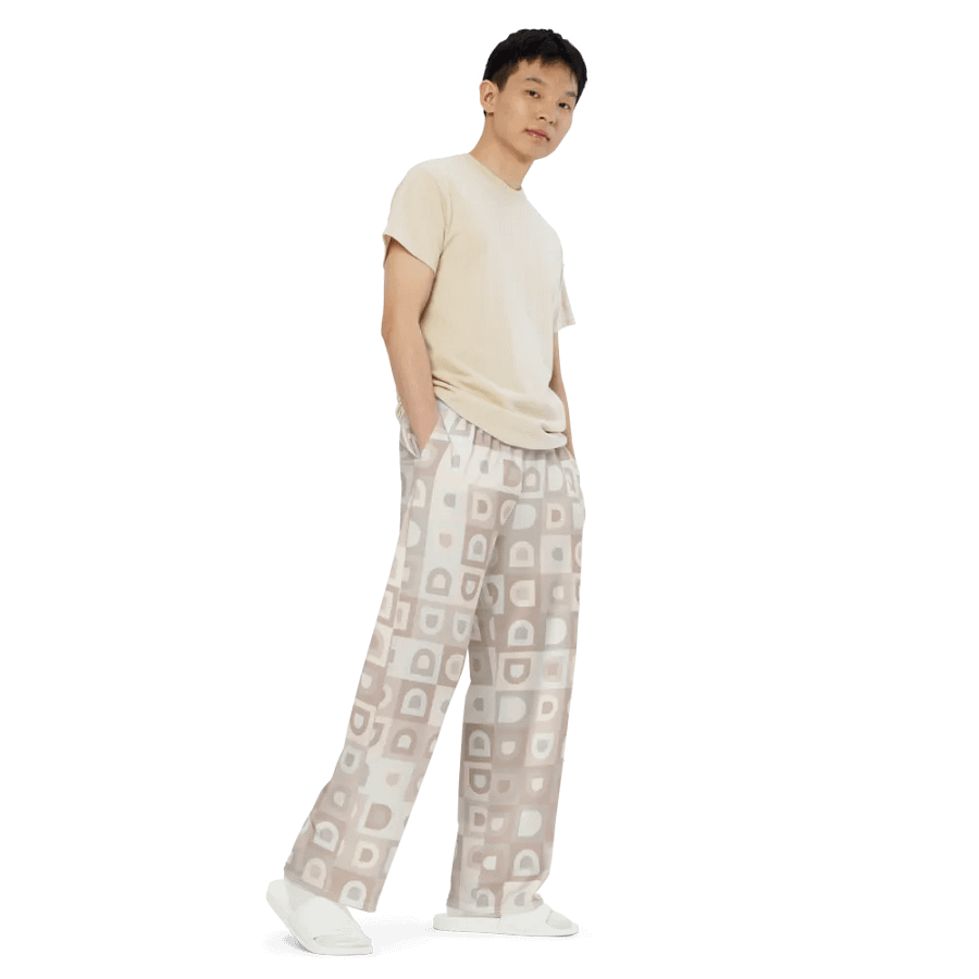BUIII Retro Geometric: Whispering Sands Wide-Leg Pants product image (7)