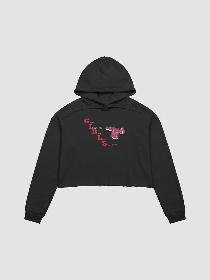 GIRLS interesting fleece crop hoodie product image (2)