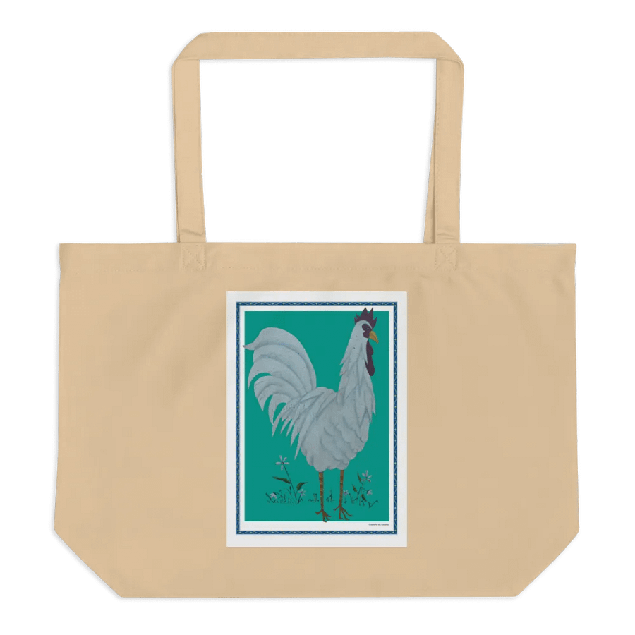 Eco Friendly Tote Bag with Chicken and Green Background product image (1)