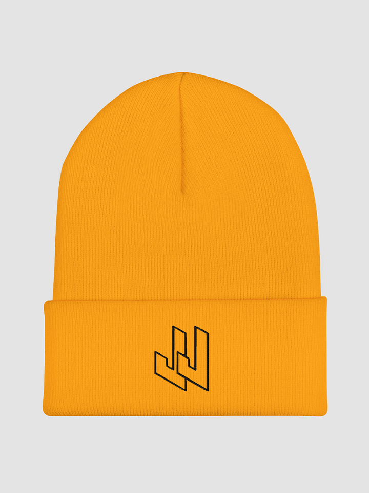 JJ Embroidered Beanie with black text product image (2)