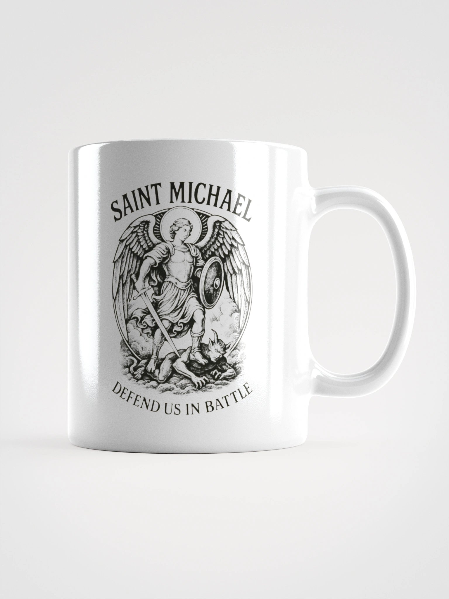 St Michael Defend Us In Battle Mug product image (1)