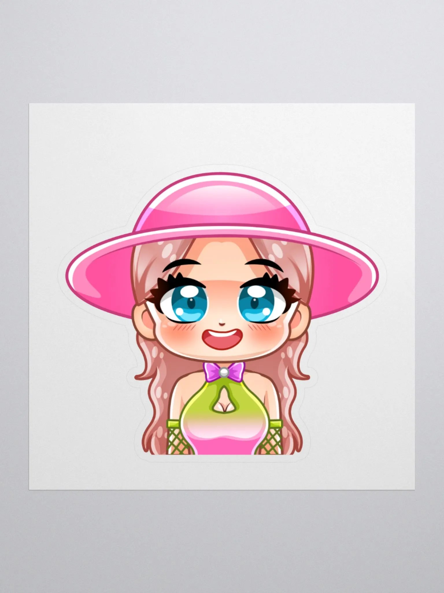 Alyssa_Plays04 (Smiling mouth open) Png-tuber sticker product image (2)