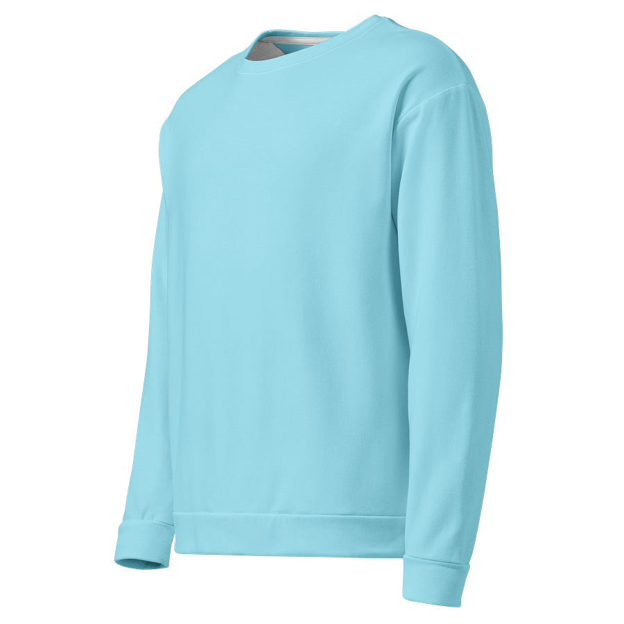 Light Blue Solid Color Eco Friendly Unisex Sweatshirt product image (3)