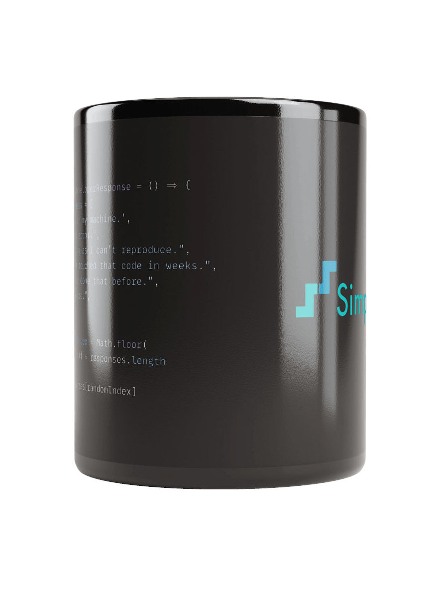 Developer Excuse Javascript Mug - Black product image (6)