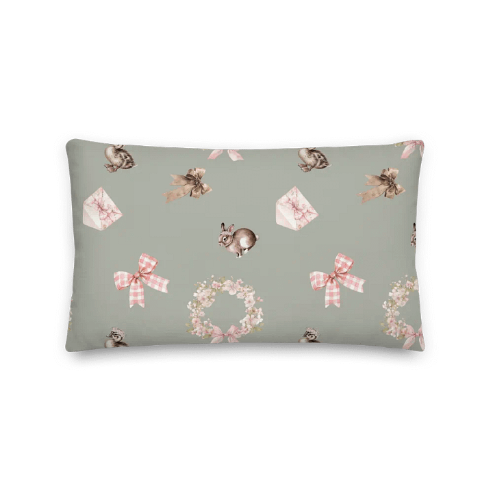COZY COTTAGE BUNNY DUCK COQUETTE - Premium Pillow - Kissen im Landhausstil mit Enten und Hasen product image (1)