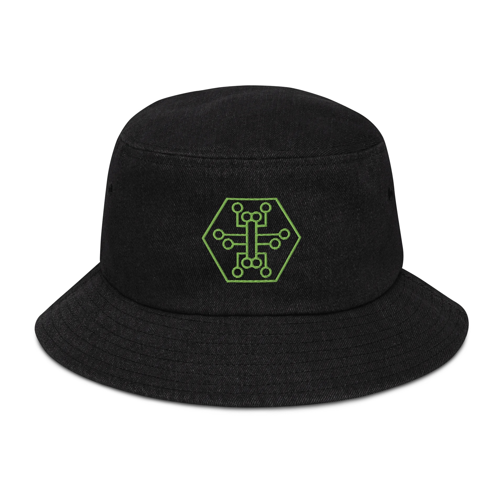 hackers.town bucket hat, green product image (1)