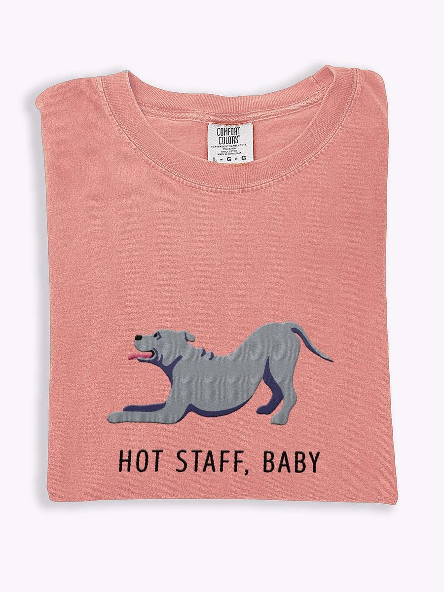Hot Staff, Baby T-Shirt(Embroidered) of a Staffordshire Terrier(Blue) product image (1)