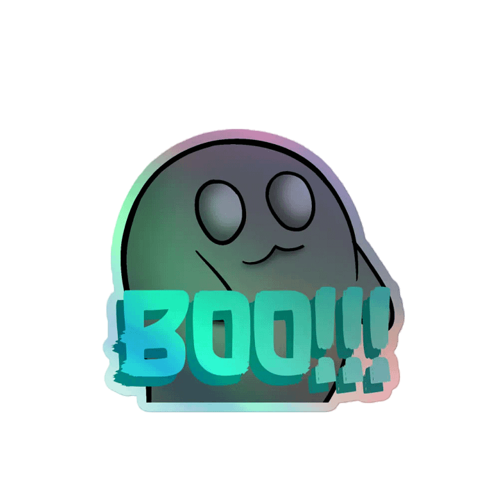 Spooky Teal Holographic Sticker product image (2)