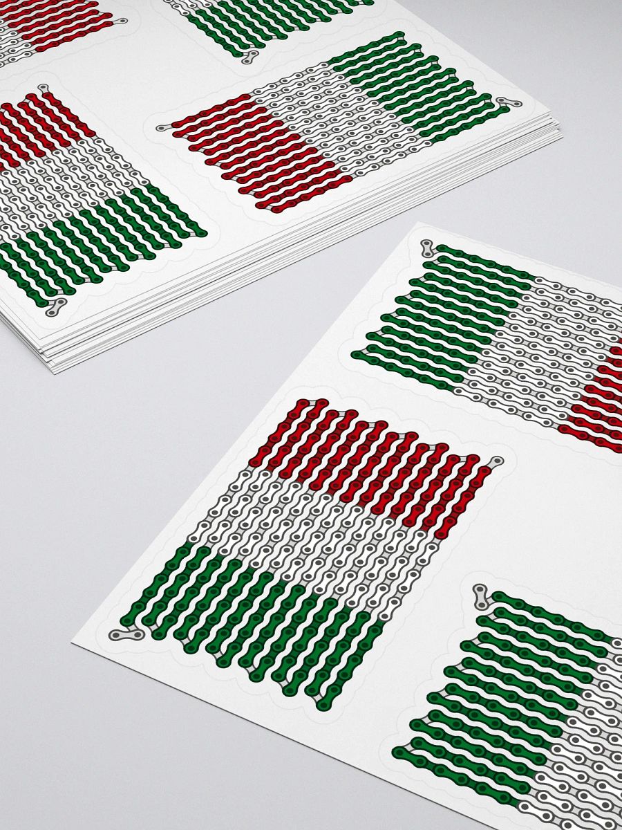 Italy Bike Chain Flag Sticker 4 Pack product image (4)