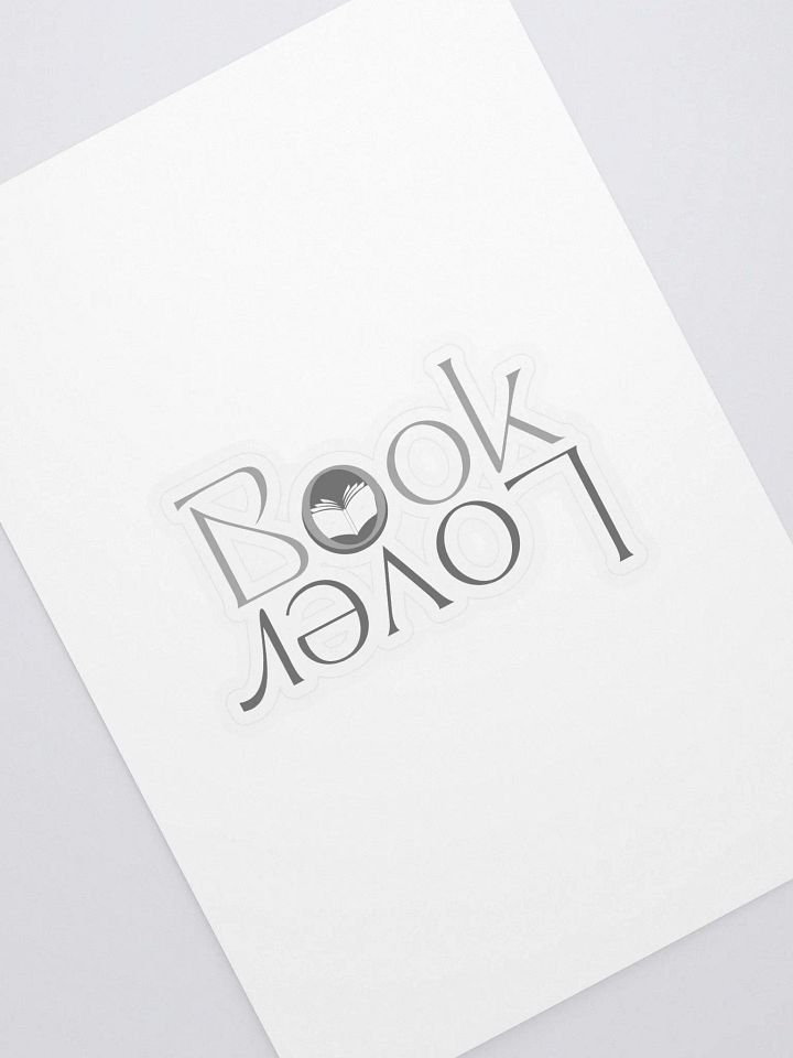 Book Lover Reflection Sticker - grey text product image (1)