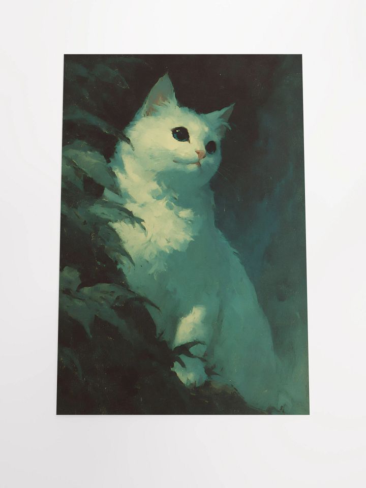 Mystical White Cat Matte Poster product image (2)