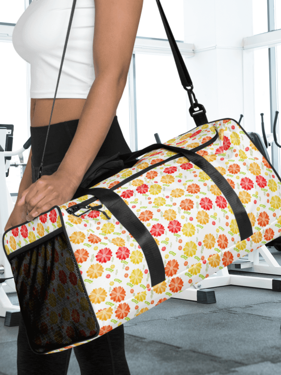 Orange Floral Large Holdall Bag product image (1)