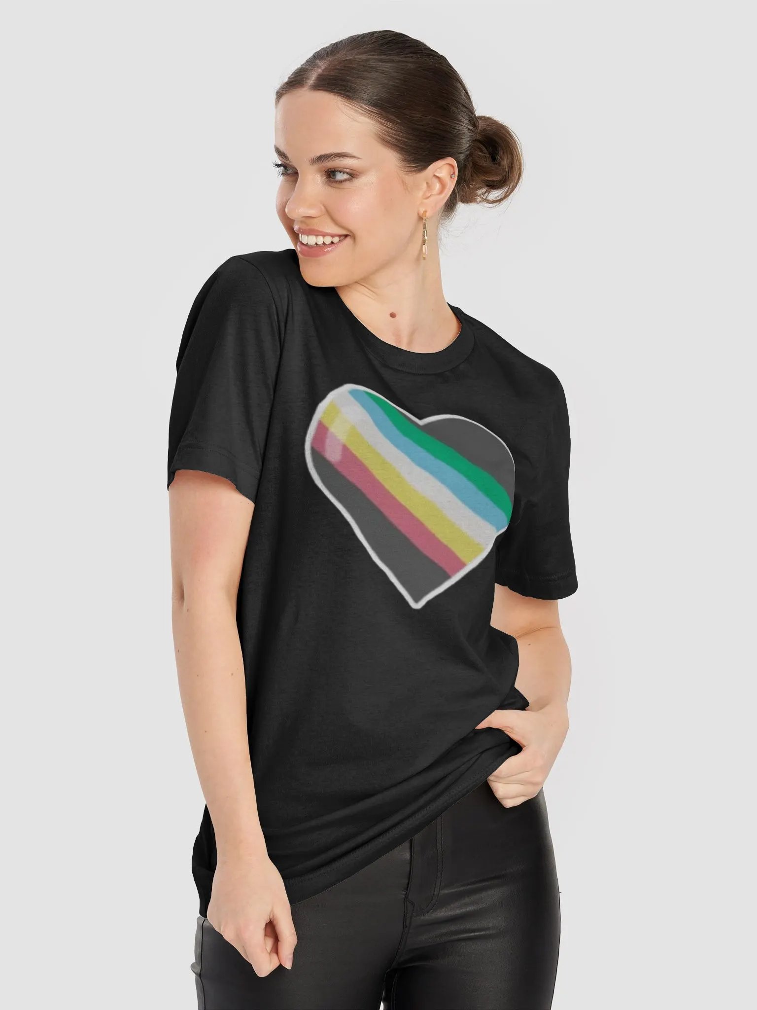 Disability Pride Heart Canvas Shirt product image (8)