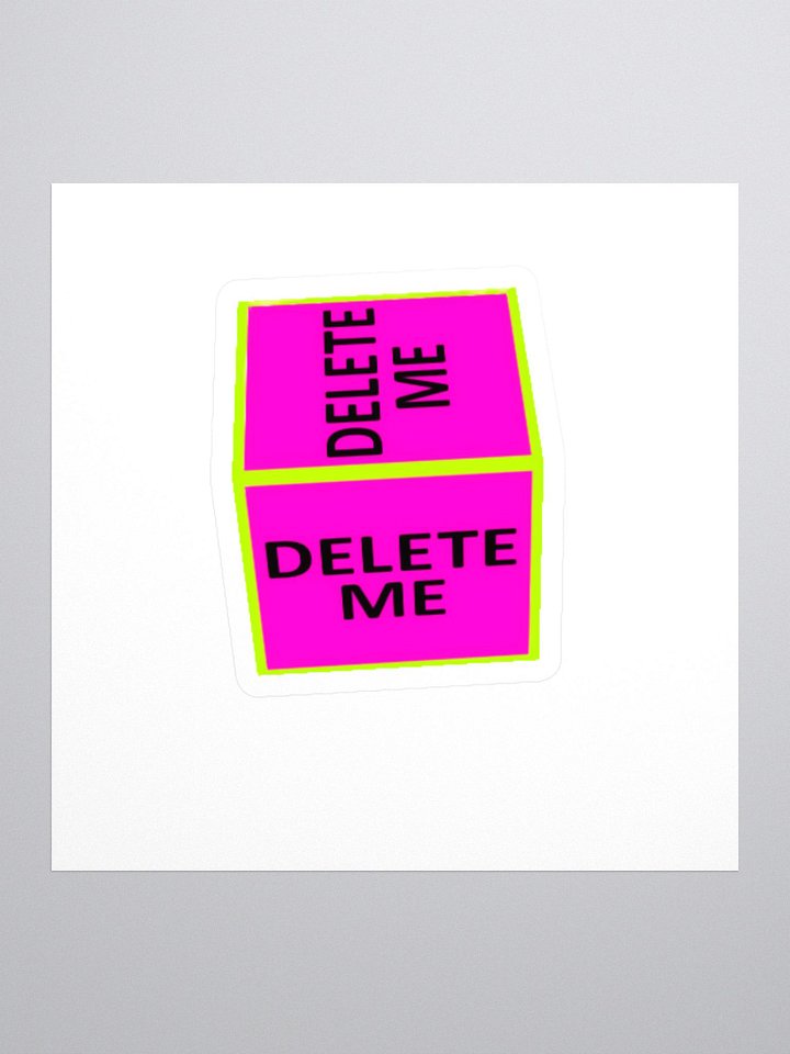 Delete Me Cube Sticker product image (1)