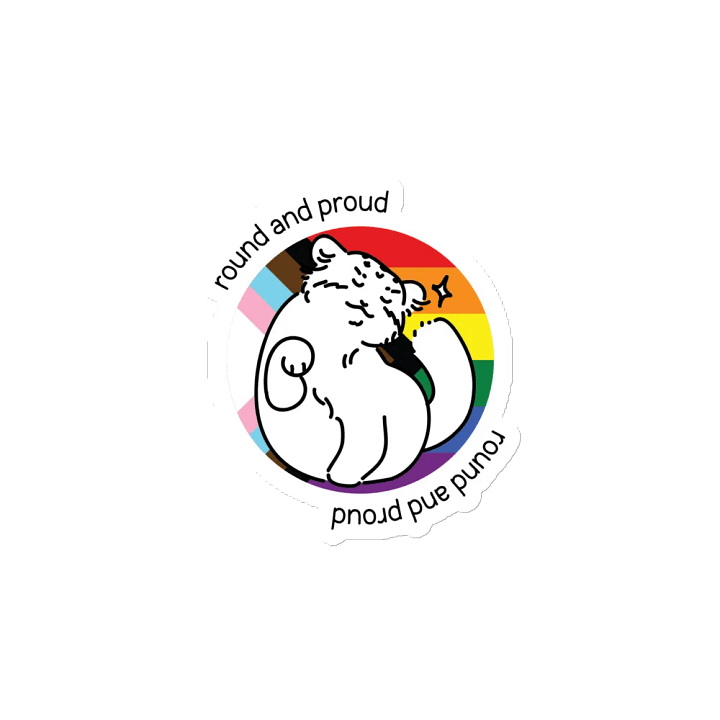 Round and Proud Manul Pride Flag Version - Magnet product image (2)
