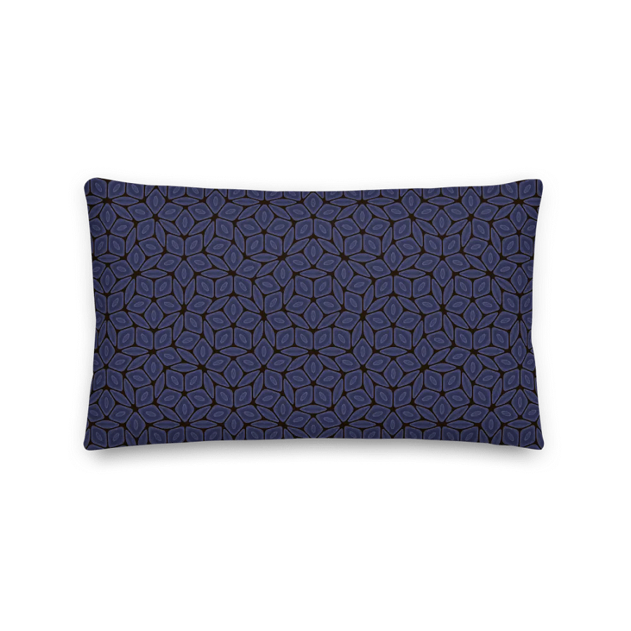 Dusk Blue Geometric Throw Pillow – Modern Twilight Accent product image (3)