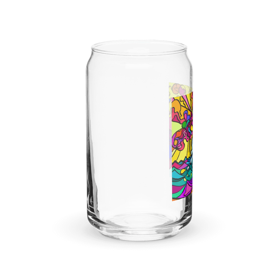 Vibrant Glass Can: A Fusion of Art and Function - Wave at Sunset product image (4)