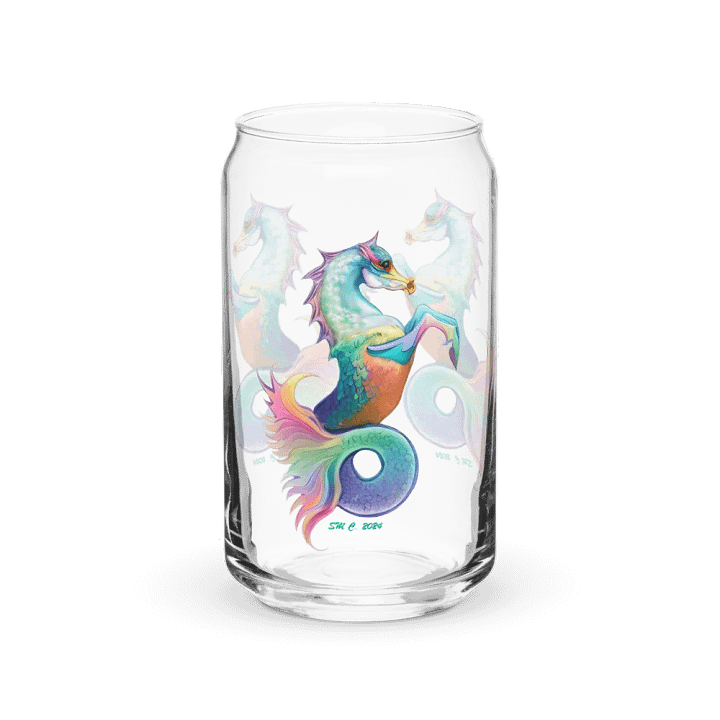 Mythical Seahorse Unicorn Can-Shaped Glass product image (2)