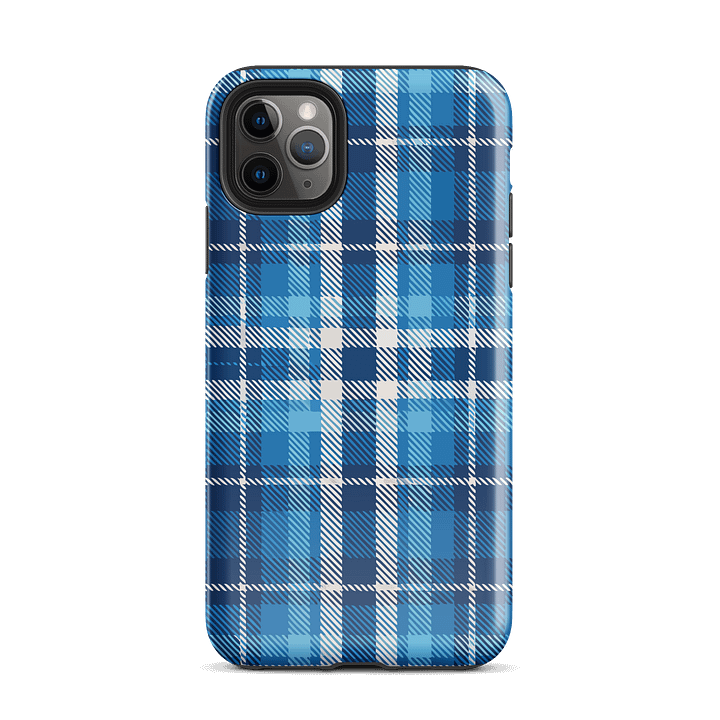 Blue Plaid Armor Tough Case For iPhone product image (26)