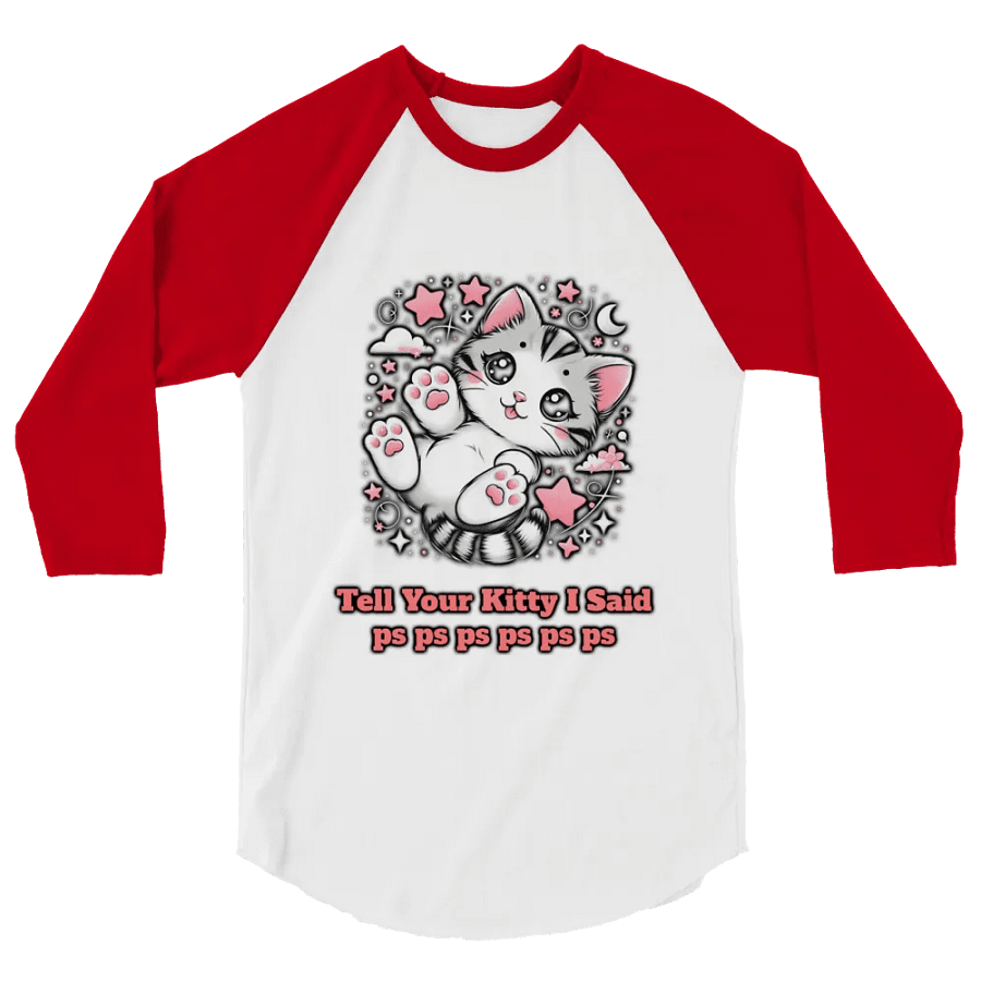 pspsps Kitty Baseball Style Tee - Light Torso Colors product image (80)