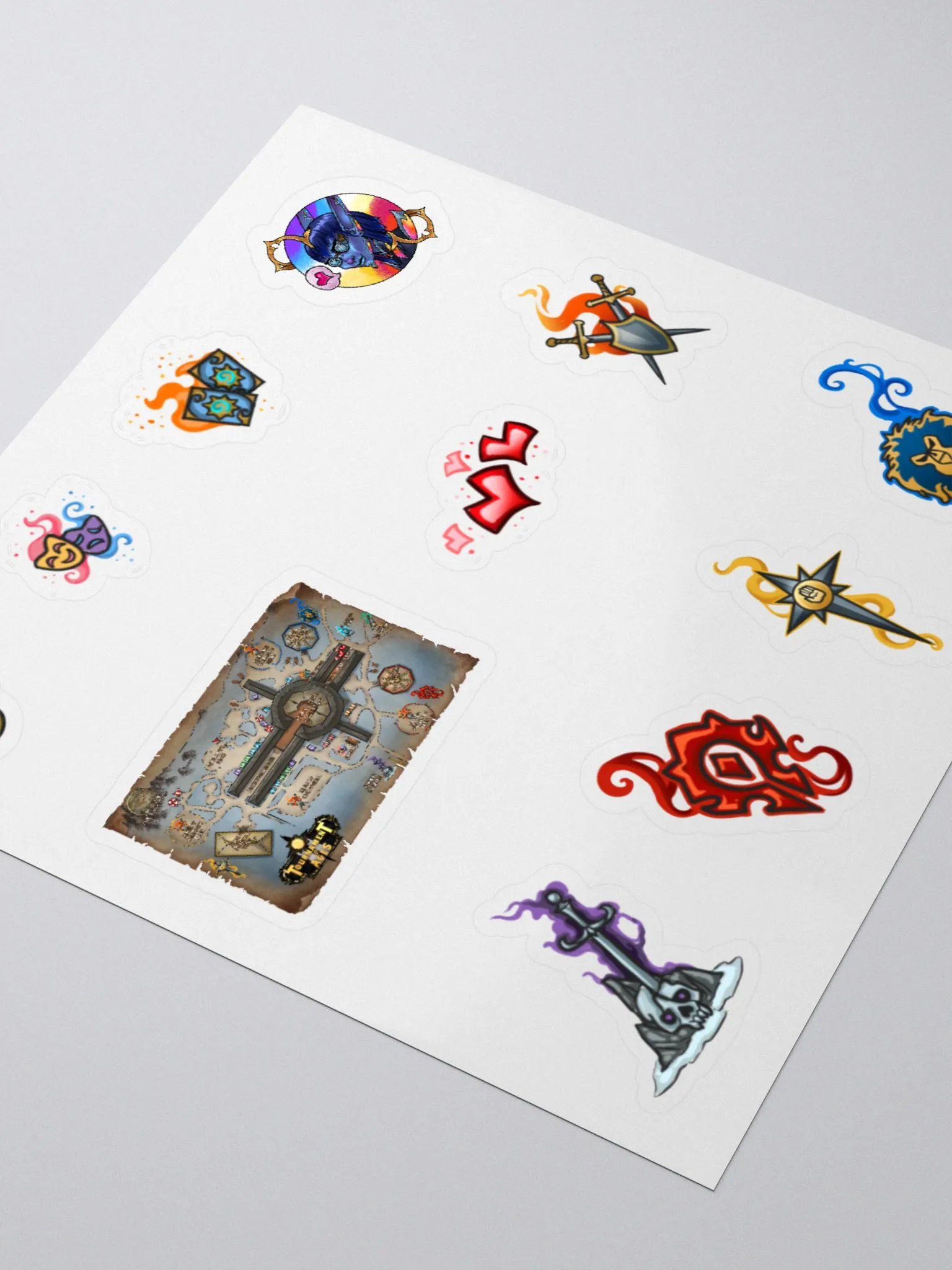 Tournament of Ages - Fairegrounds Map - Map Marker Stickers product image (3)