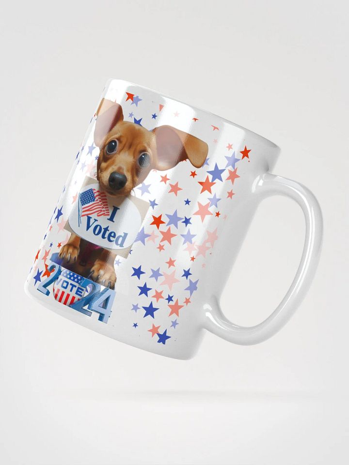 White Glossy Mug 11 oz. "I Voted " Election Day 2024 product image (2)