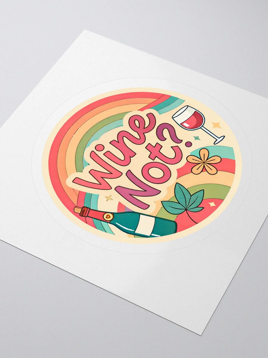 Retro Wine Not? Vinyl Stickers product image (9)