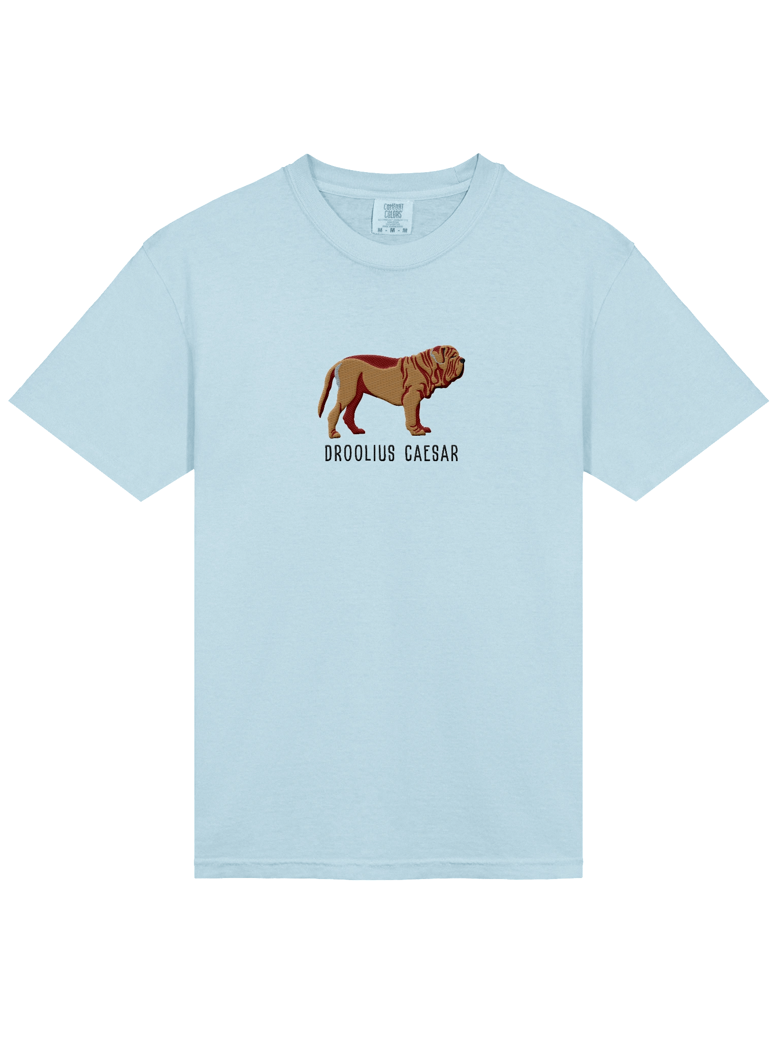 Droolius Caesar T-Shirt(Embroidered) of a Neapolitan Mastiff(Tan) product image (53)