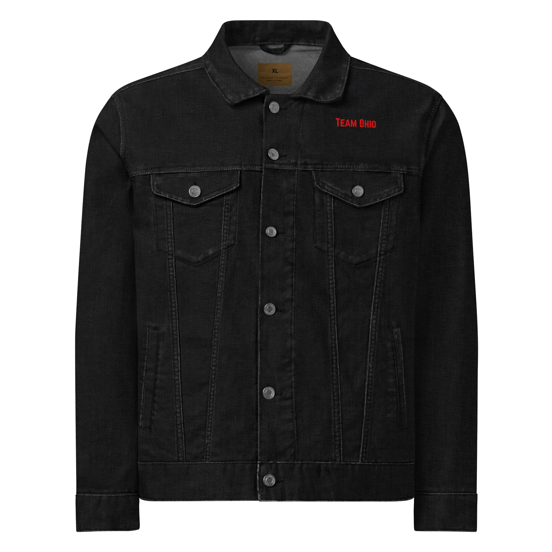 Bold Red 'TEAM OHIO' Denim Jacket product image (1)