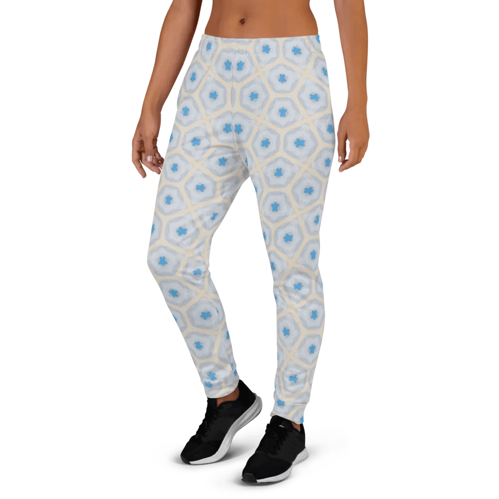 Lattice of Blue Stars All-Over Print Women's Joggers product image (2)