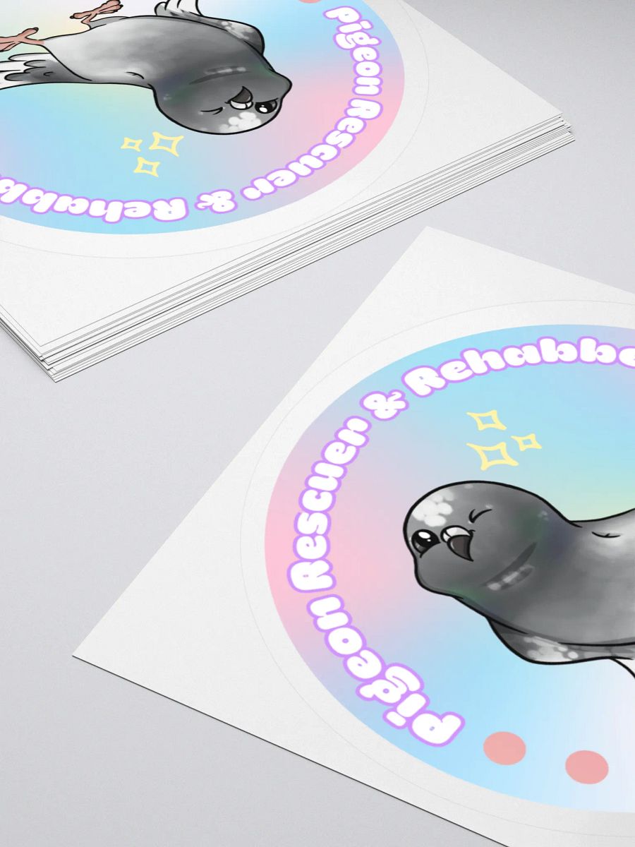 Kawaii Pigeon Rescuer & Rehabber Kiss-Cut Sticker product image (8)