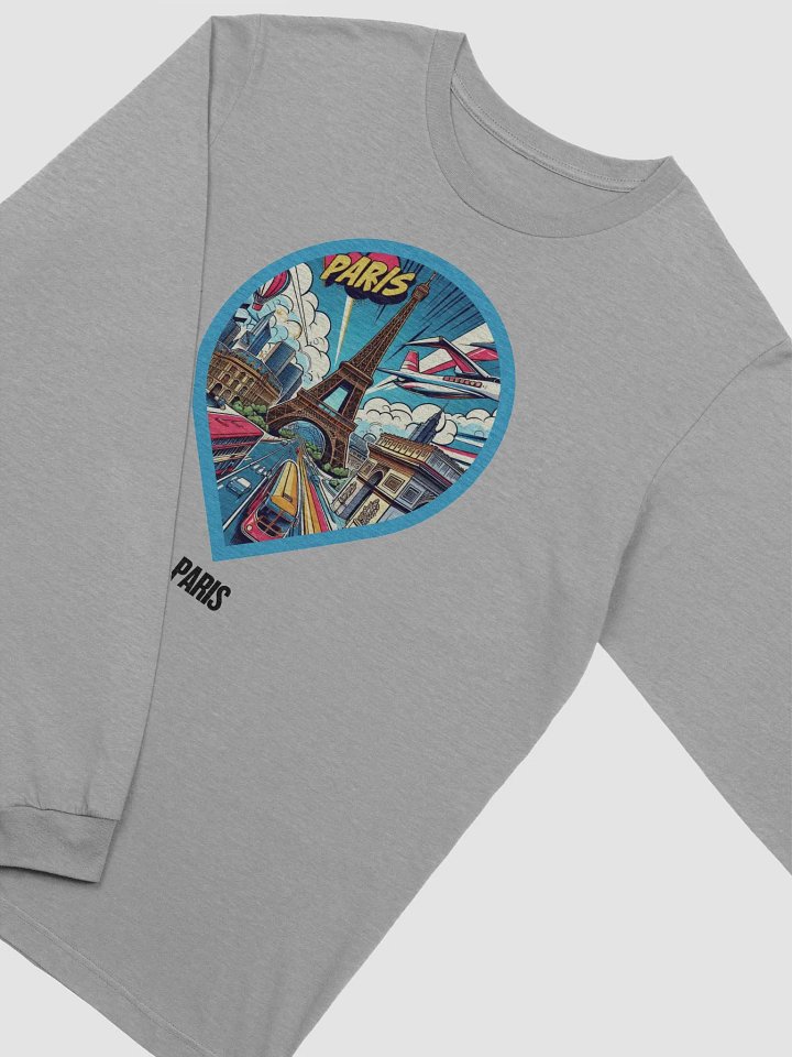 Bella+Canvas Supersoft Long Sleeve T-Shirt | AI Design Paris city product image (1)