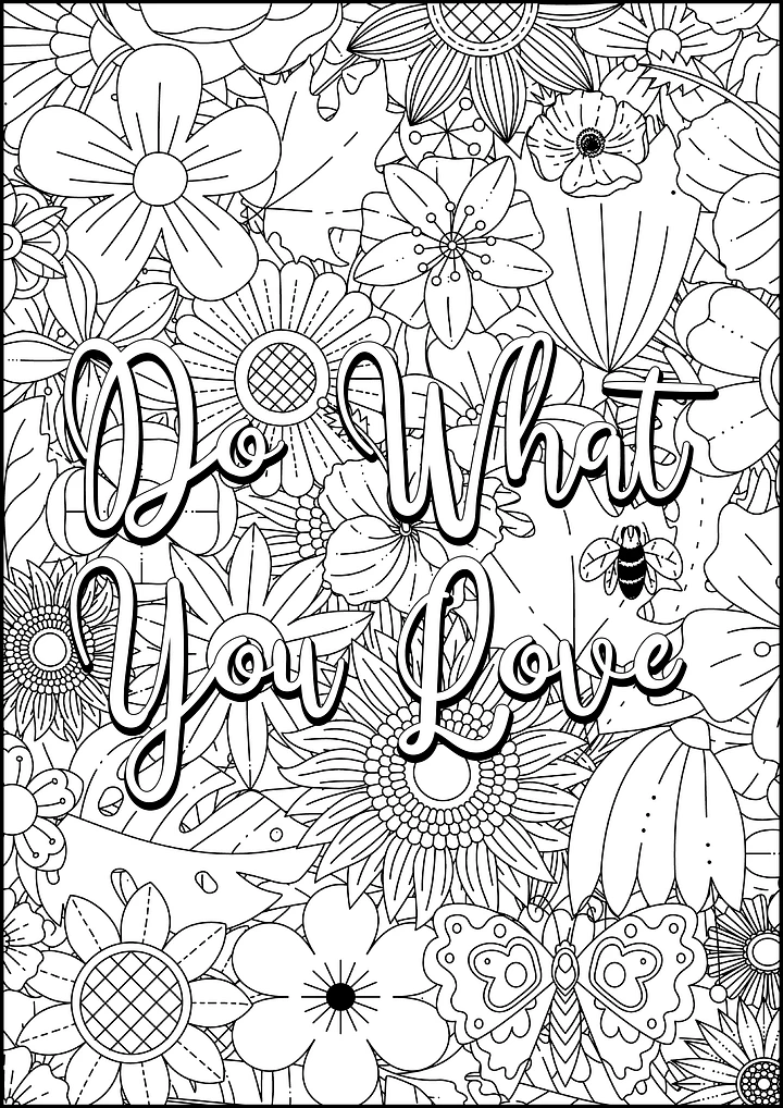 Positively Flowers Coloring Book Pages for Adults & Teens | Relaxation | Adult Flower Coloring Pages | Gift Idea for Mom | product image (2)