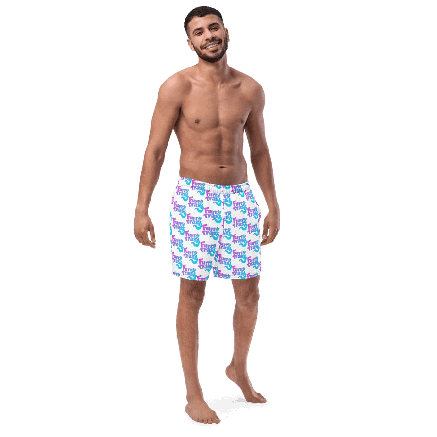 Patterned Swimtrunks - White product image (1)