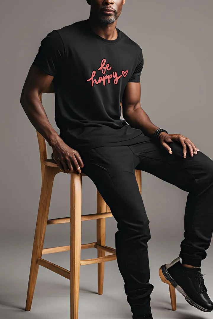 Be Happy Cursive T-Shirt product image (2)