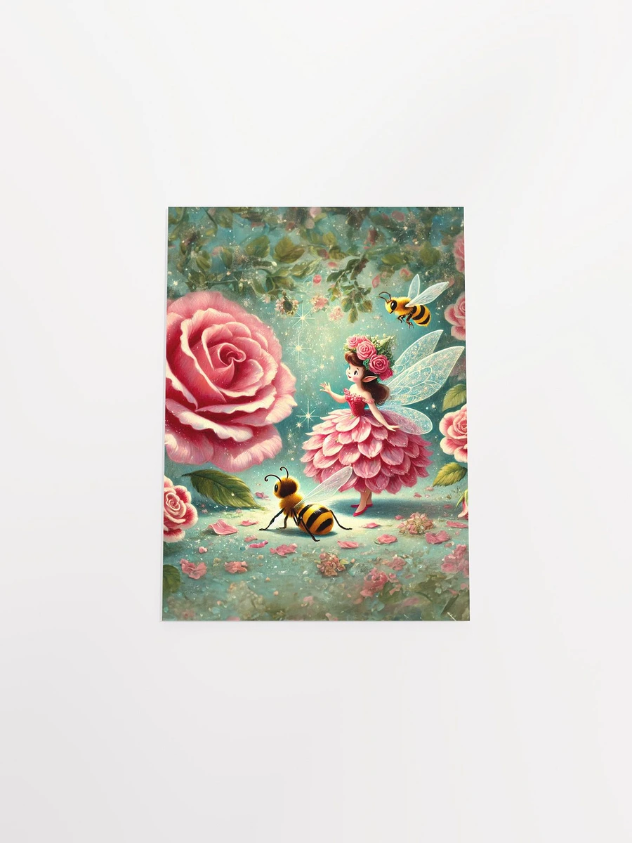 Pink Rose Fairy and Bees Premium Matte Poster product image (29)