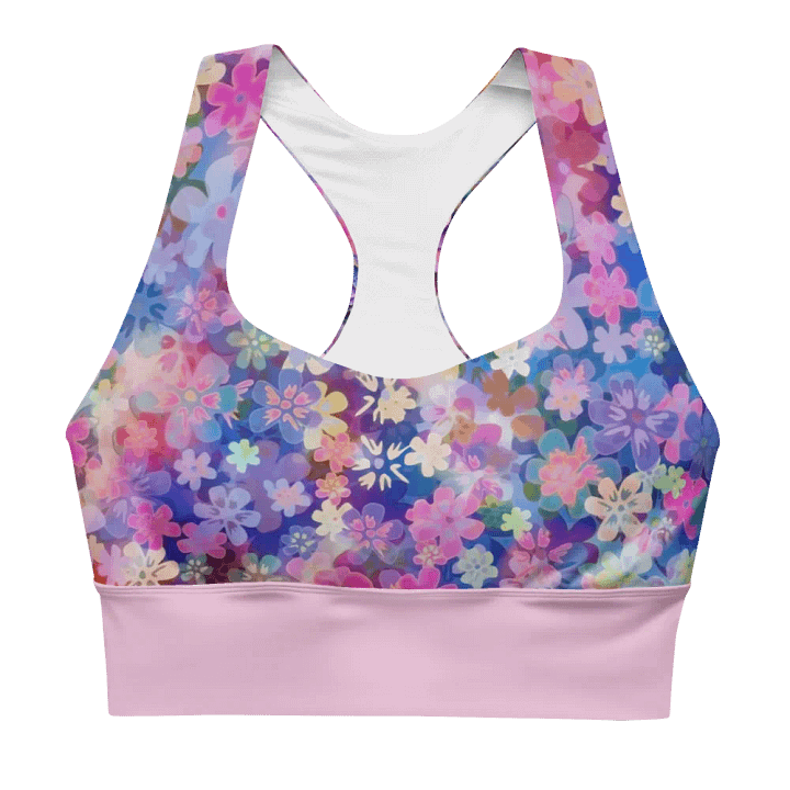 Relax in flowers Recycled Longline Sports Bra product image (2)