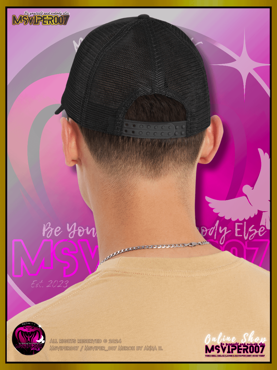 Trucker Hat - "MsViper_007™ Brand Classic [yllw-gld/blk emblem] Support&Sport" Foam Trucker Hat by Anna H. product image (7)